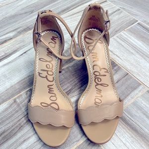 Nude Sam Edelman Odila Scallop Toe Heeled Sandals